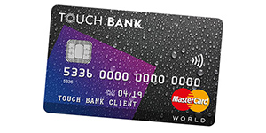 Touch Bank — оформление карты онлайн с доставкой на дом
